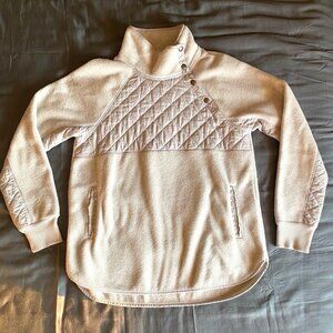 Abercrombie fleece asymmetric sweater with pockets M